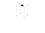 Lampadario A Sospensione Arabella A Led In Metallo E Vetro Soffiato Bianco 3547-49-102 Fabas Luce