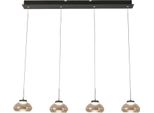 Arabella - Lampada A Sospensione 4 Luci Fabas Luce - Led 32W - Ambra Design Moderno