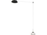 Arabella - Lampada A Sospensione Decentrata Bianca - Fabas Luce - Led 8W Dimmerabile - Montaggio Con Decentramento