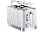Toaster - Russell Hobbs - Inspire White - 1050 W - Extra Wide Slots - Lift'n Look Technology, Reheat, Defrost
