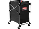 Rubbermaid 1871645 Sacco Rubbermaid Per Carrello Pieghevole X-Cart, 150 Litri, Nero