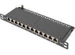 Digitus DN-91612S-SL-EA Digitus Cat.6A Slim Patchpanel,Geschirmt,12-Port,0,5He,10"Sw"