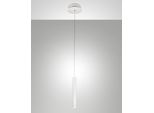 Lampada A Sospensione Singola Bianco Prado Di Fabas Luce - Led 6,5W Dimmerabile, Design Moderno