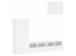 Parete Attrezzata 4 Pezzi In Legno Bianco