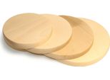 Tagliere Rotondo In Legno 4 Pezzi Hit | Set Di 4 | Supporto Da Portata In Legno | Taglieri Da Cucina In Legno | Prodotto Ecologico