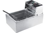 Friggitrice Elettrica Da 6L In Acciaio Inox Con Cestello Per Uso Commerciale E Domestico (220-240V)