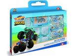 Scatola Di Francobolli - Multiprint - 7143 - Hot Wheels - 7 Timbri In Legno E Lattice, Pennarello Giotto, Album Da Colorare