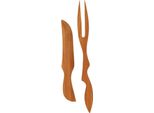 Coltello E Forchetta In Legno Di Ciliegio | Set Di Posate In Legno | Posate Ecologiche In Legno | Posate Naturali Coltello E Forchetta | Set In Legno Di Ciliegio