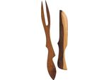 Coltello E Forchetta In Legno Di Noce | Set Di Posate In Legno | Set Di Posate Ecologiche | Set Di Coltelli E Forchette In Legno Di Noce