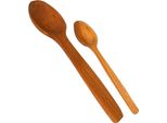 Cucchiaio In Legno Di Ciliegio Set Di 2 Medio | Cucchiaio Da Cucina In Legno | Cucchiaio Da Cucina Ecologico | Accessori Da Cucina Naturali