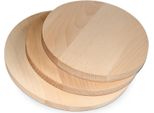 Tagliere Rotondo In Legno 3 Pezzi Hit | Set Di Taglieri Da Cucina | Dischi Da Portata In Legno | Set Di Taglieri Per Alimenti