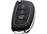 Inf Guscio Chiave Auto 4 Tasti Abs Nero - Ricambio Telecomando Hyundai Kia