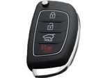 Inf Guscio Chiave Auto 4 Tasti Abs Nero Ricambio Per Hyundai Kia