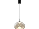 Brena - Lampada A Sospensione Singola Cognac Di Fabas Luce - Led 14W Dimmerabile - Lampada Da Soffitto - Diametro 33Cm