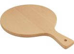 Tagliere Rotondo In Legno Di Faggio Con Manico - Spesso Per Pizza | Vassoio In Legno | Tagliere Da Portata | Sottobicchiere In Faggio | Tagliere Rotondo Da Cucina