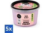 Organic Shop - Scrub Corpo Alla Rosa - Idratante E Nutriente - 250 Ml - Value Pack - 5 Pezzi