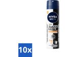 Nivea Men - Deodorante Spray - Black & White Ultimate Impact - 150 Ml - Vorteilspack - 10 StüCke