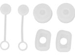 6PCS Tappo Per Cannuccia Sigillato Riutilizzabile Tappo Per Cannuccia Quadrato Rotondo Tappi Per Fuoriuscite In Silicone Set Di Tappi Per Perdite Trasparente