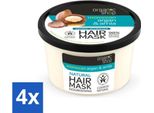 Organic Shop - Maschera Per Capelli Argan & Amla - Restitutiva E Nutriente - 250 Ml - Value Pack - 4 Pezzi