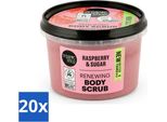 Organic Shop - Scrub Corpo Allo Zucchero Di Lampone Biologico - Rinfrescante Ed Esfoliante - 250 Ml - Confezione Risparmio - 20 Pezzi