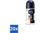 Nivea Men - Deodorante Roller - Black & White Ultimate Impact - 50 Ml - Vorteilspack - 20 StüCke