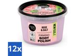 Organic Shop - Scrub Corpo Alla Rosa - Idratante E Nutriente - 250 Ml - Value Pack - 12 Pezzi