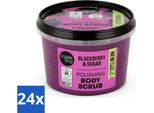 Organic Shop - Scrub Corpo Alla Mora - Rinfrescante E Idratante - 250 Ml - Confezione Risparmio - 24 Pezzi