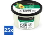 Organic Shop - Maschera Per Capelli All'avocado E Miele - Idratante E Lenitiva - 250 Ml - Confezione Risparmio - 25 Pezzi