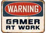 Gamer - Magneti - Avviso Per I Giocatori Al Lavoro