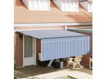 Vidaxl Tenda Da Sole Retrattile Blu E Antracite 400 X 300 Cm