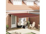 Vidaxl Tenda Da Sole Retrattile Con Tessuto Arancione E Marrone 400 X 350 Cm