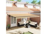 Vidaxl Tenda Da Sole Retrattile Multicolore 500 × 300 Cm Tessuto E Metallo