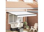 Vidaxl Tenda Da Sole Retrattile In Tessuto Bianco 350X250 Cm