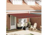 Vidaxl Tenda Da Sole Retrattile Arancione E Marrone 400 X 350 Cm In Tessuto