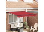 Vidaxl Tenda Da Sole Retrattile In Tessuto Rosso 350X250 Cm