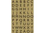 Lettere 13X12 Mm A-Z Autoadesive In Lamina Dorata Nera Ve=10X4 Fogli