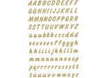 Lettere 8 Mm A-Z Autoadesive Resistenti Alle Intemperie, Pellicola Dorata, Confezione = 10X2 Fogli