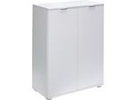 Casaria® Cassettiera Alba 2 Ante Con Ripiani 71X101X35 Cm Comò Armadietto Ufficio Mobiletto Bianco