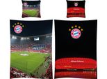Biancheria Da Letto Fc Bayern Monaco Allianz Arena 135X200Cm / 80X80Cm Castoro / Flanella