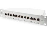 Digitus DN-91612S-EA-G Pannello Patch Digitus 10" Cat. 6A, Schermato, 12 Porte, Grigio"