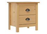 Vidaxl Comodino Hill 46X35X49,5 Cm In Legno Di Pino Massiccio