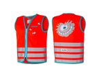 Wowow Gilet Di Sicurezza Crazy Monster Jacket Per Bambini Taglia S Rosso