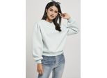 DáMská Mikina Urban Classics Ladies Oversized Color Melange Crewneck Aqua Melange - 4XL