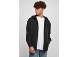 Urban Classics - Felpa Con Cappuccio Con Zip Integrale Biologica, Nero - M