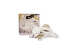 Set Regalo Doudou - Coniglio Di Peluche Con Pompon Beige 25 Cm
