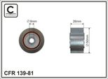 Caffaro 139-81 Puleggia Folle Cinghia A V 50Mm Per Fiat Ducato Piattaforma/Telaio (230) Ducato Furgone (244) Ducato Bus (230) Ducato Furgone (230L)