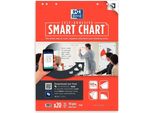 Blocco Per Lavagna A Fogli Mobili Smart Chart Autoadesivo 60X80Cm 20 Fogli 90 Gsm Vuoto Confezione Da 3