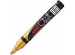 Pennarello A Gesso Uni Chalk PWE-5M 1,8-2,5Mm Oro Confezione Da 6