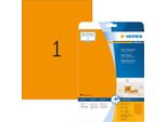 Etichette Arancione Neon 210X297Mm Special A4 Lasercopy 20 Fogli Confezione Da 32