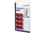 Magnete Adesivo 20 Mm 8 Pezzi Rosso Confezione Da 10 Pezzi